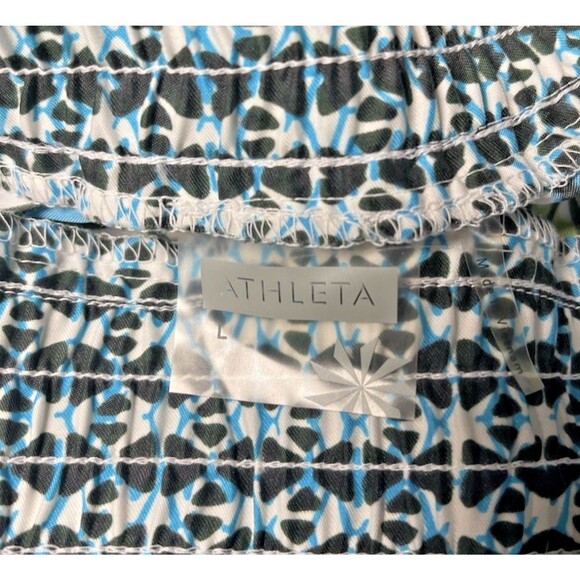 Athleta womens swim skirt L bright floral mesh pocket summer watersports lake - Picture 2 of 8